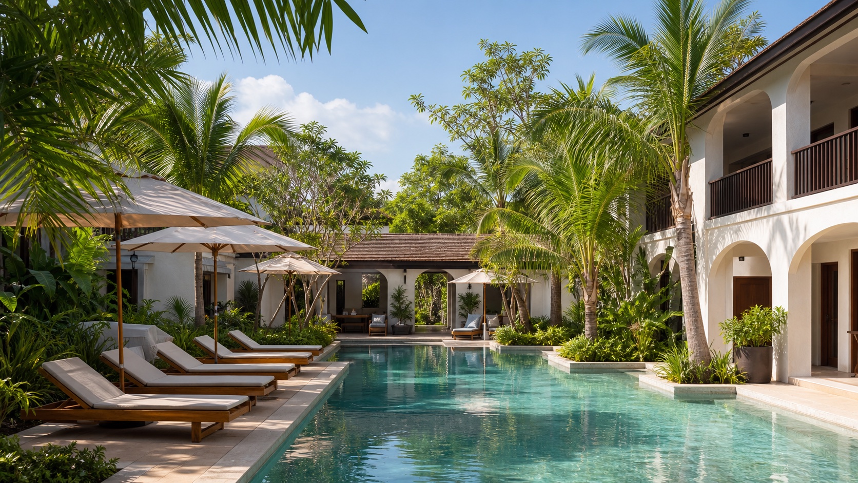 AI-assisted generic hotel shared-space illustration for a Phuket hotel guide